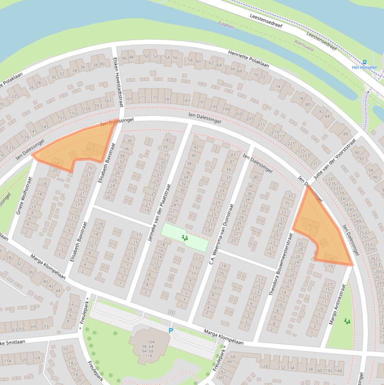 Kaart van postcodegebied 7207LM.