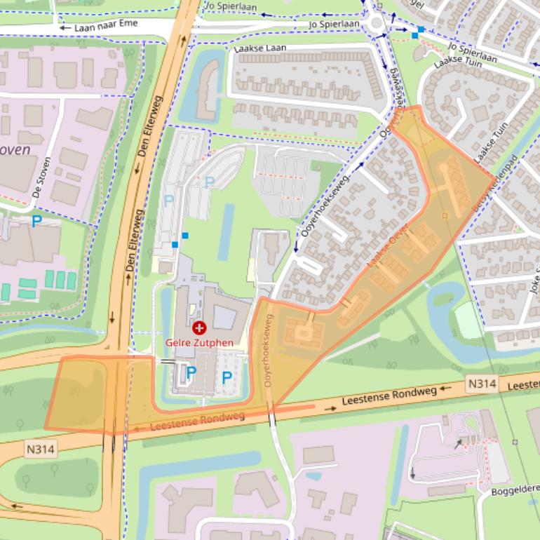 Kaart van postcodegebied 7207NK.