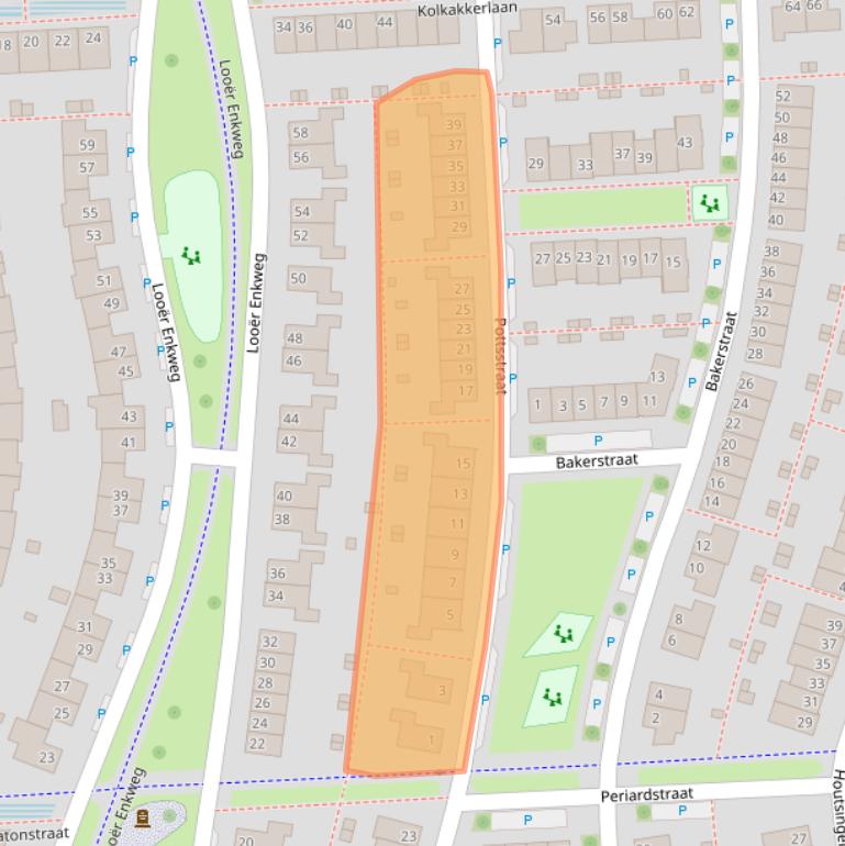 Kaart van postcodegebied 7207SJ.