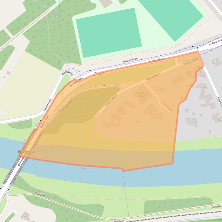 Kaart van postcodegebied 7211AW.