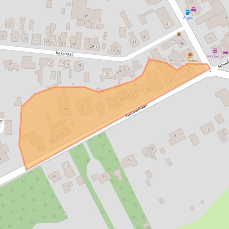 Kaart van postcodegebied 7211AX.