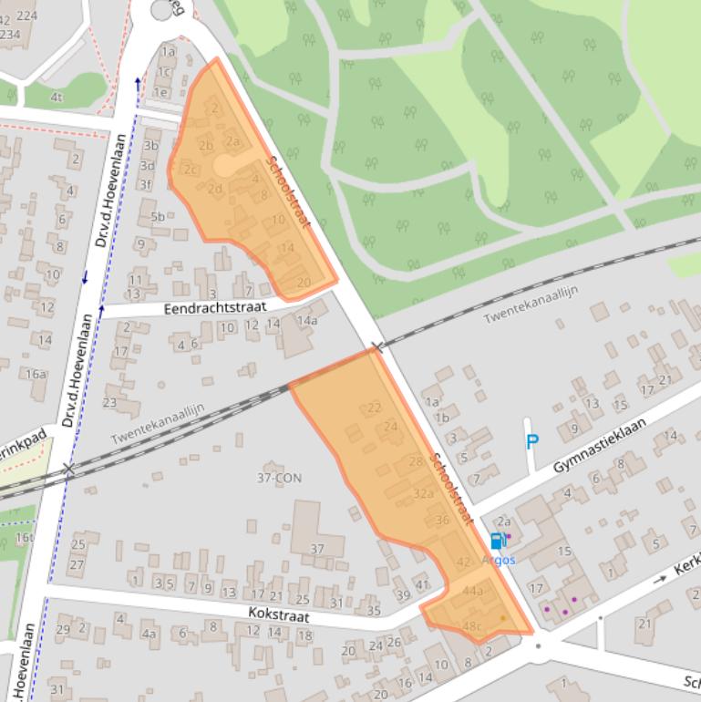 Kaart van postcodegebied 7211BC.