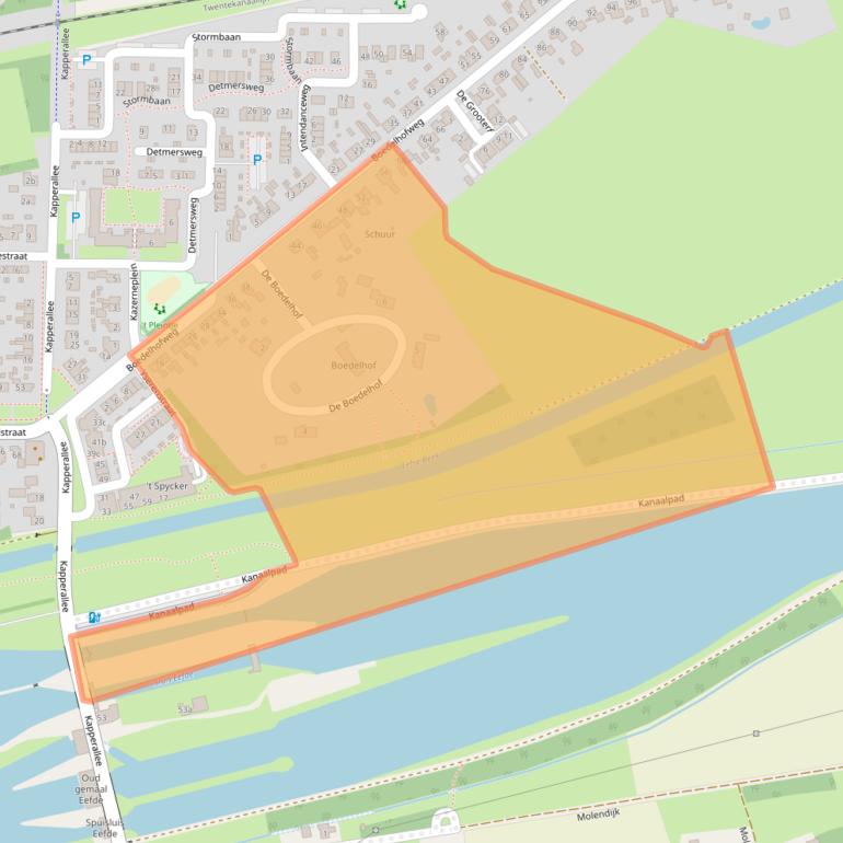 Kaart van postcodegebied 7211BS.