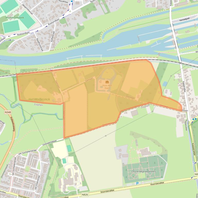 Kaart van postcodegebied 7211CJ.