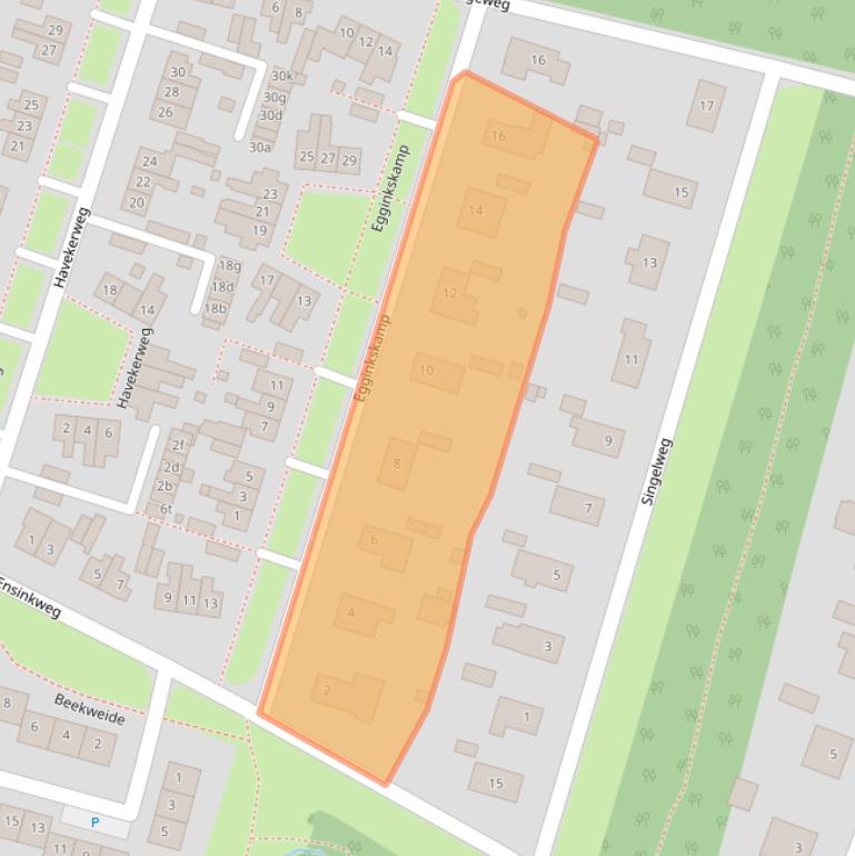 Kaart van postcodegebied 7211CX.