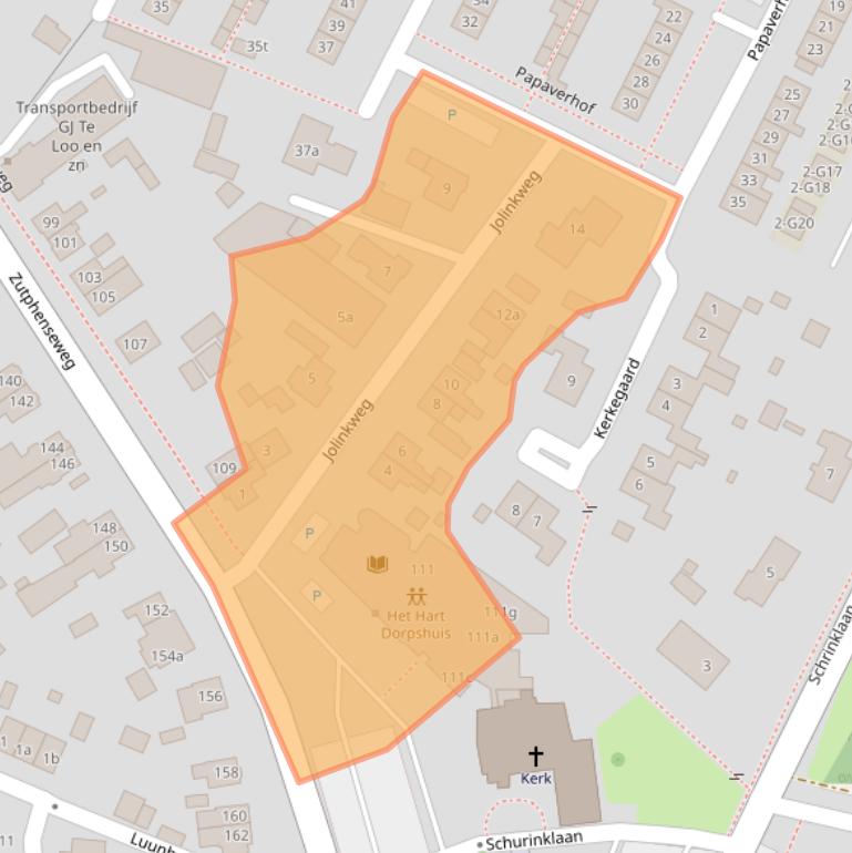 Kaart van postcodegebied 7211DM.