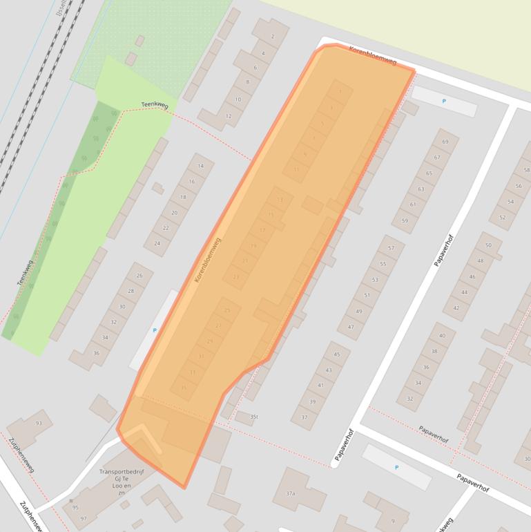Kaart van postcodegebied 7211DN.