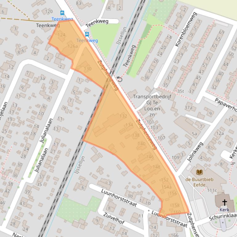 Kaart van postcodegebied 7211EG.