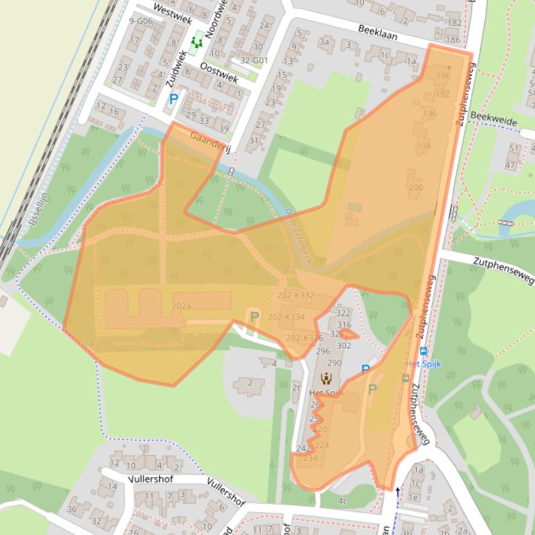 Kaart van postcodegebied 7211EK.