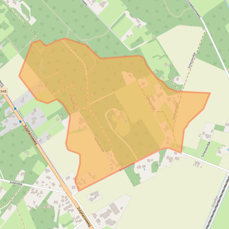 Kaart van postcodegebied 7211ER.