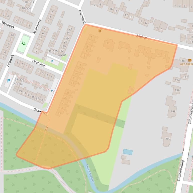 Kaart van postcodegebied 7211GA.