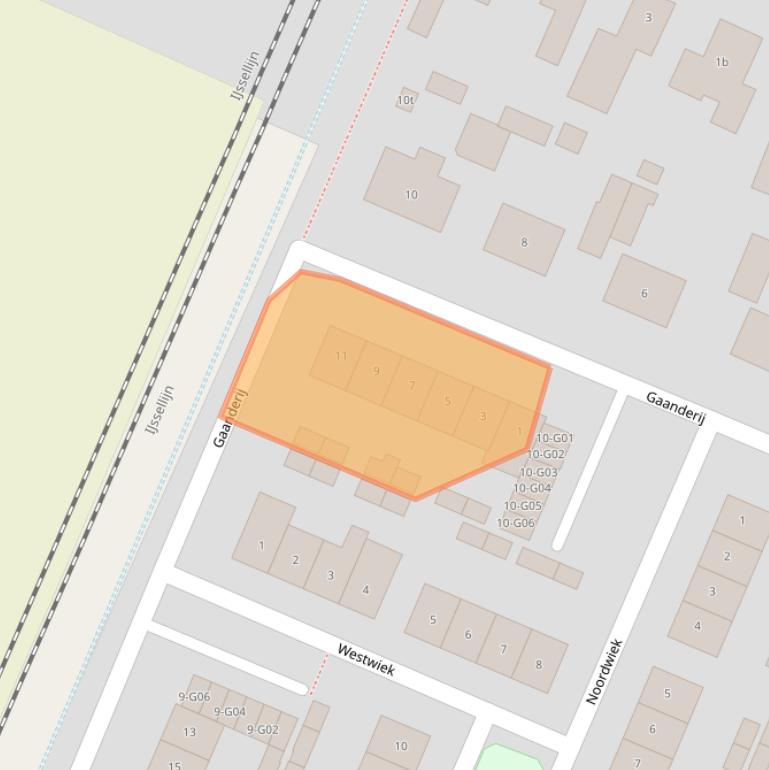 Kaart van postcodegebied 7211GC.