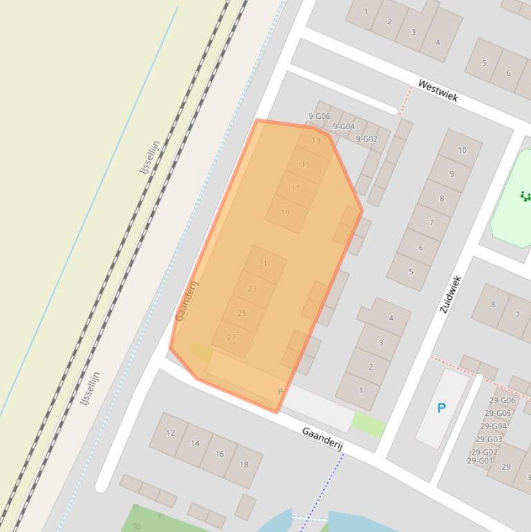 Kaart van postcodegebied 7211GD.