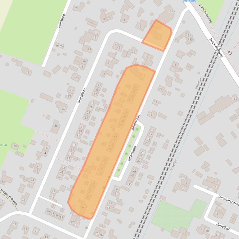 Kaart van postcodegebied 7211GT.