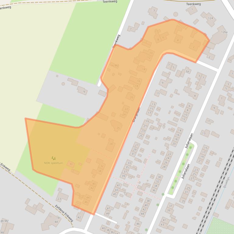 Kaart van postcodegebied 7211GX.