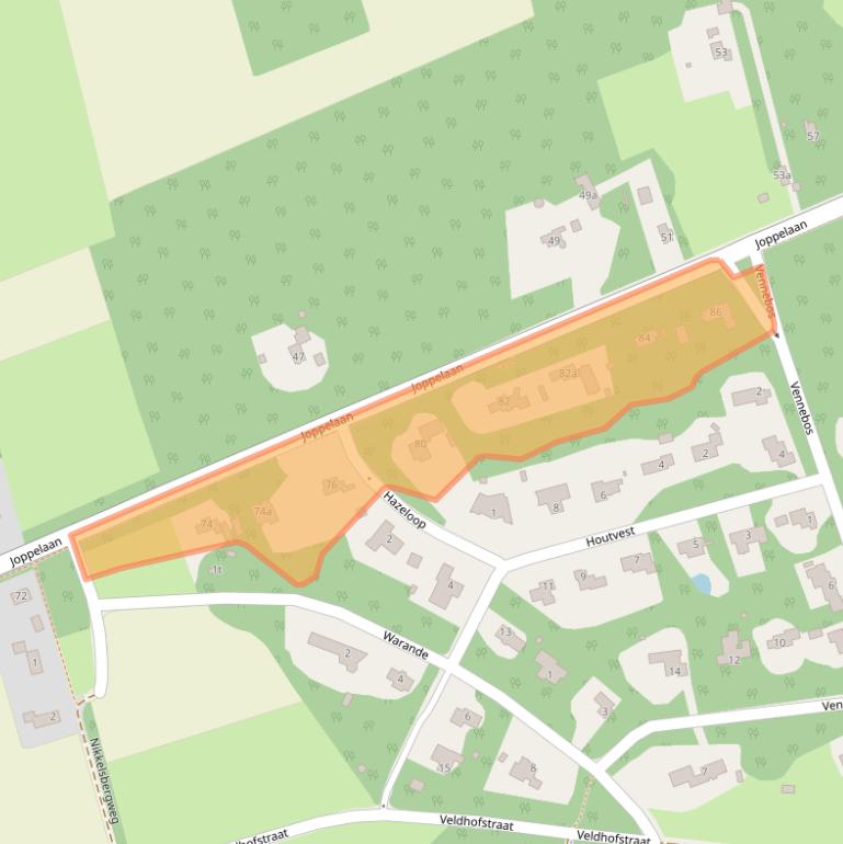 Kaart van postcodegebied 7213AE.