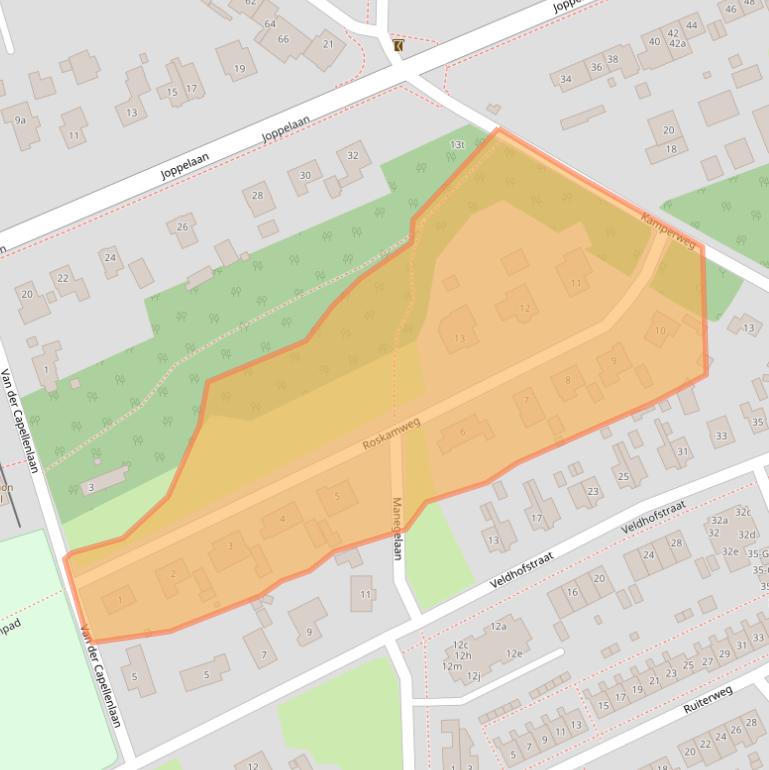 Kaart van postcodegebied 7213AH.