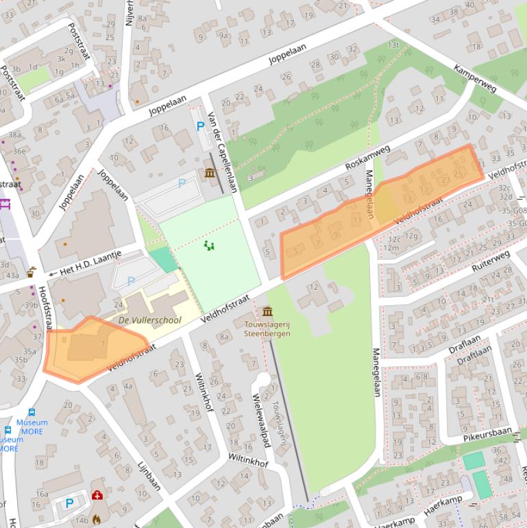 Kaart van postcodegebied 7213AJ.