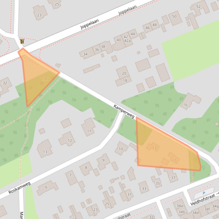 Kaart van postcodegebied 7213AR.