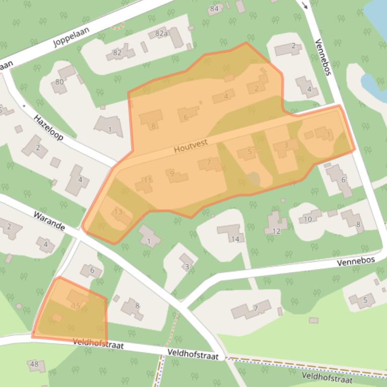 Kaart van postcodegebied 7213BH.