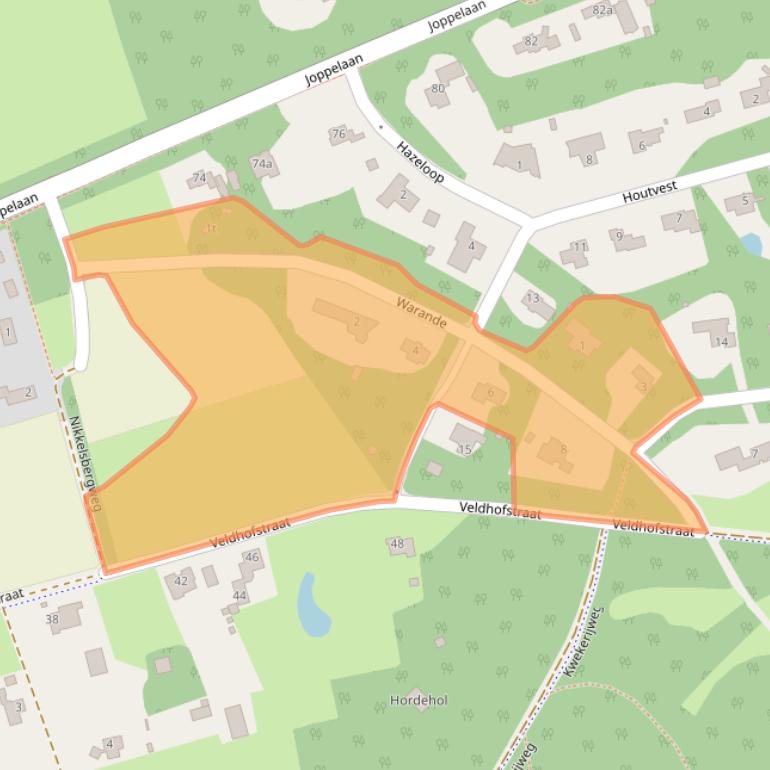 Kaart van postcodegebied 7213BK.