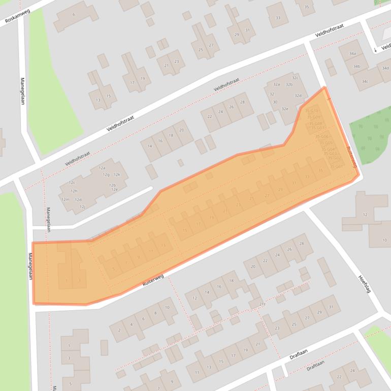 Kaart van postcodegebied 7213BL.