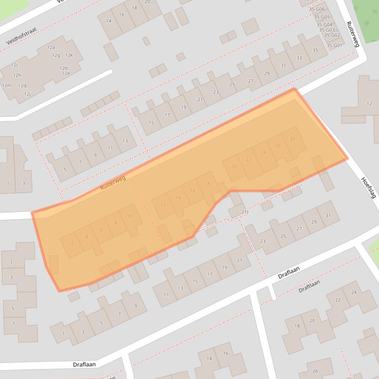 Kaart van postcodegebied 7213BM.