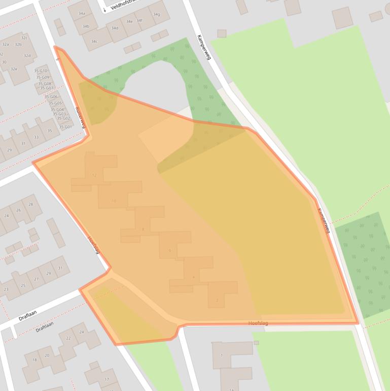 Kaart van postcodegebied 7213BW.