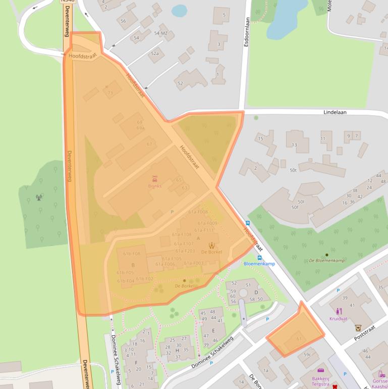 Kaart van postcodegebied 7213CS.