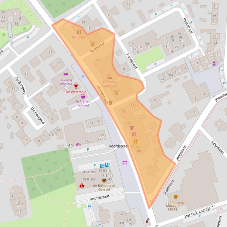 Kaart van postcodegebied 7213CX.