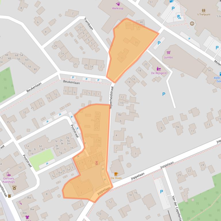 Kaart van postcodegebied 7213DA.