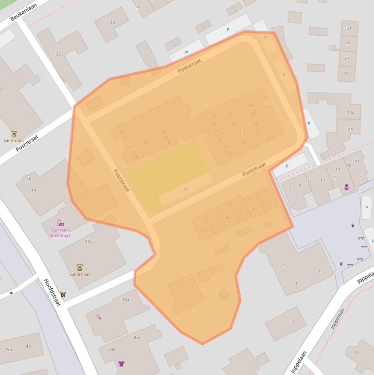 Kaart van postcodegebied 7213DC.