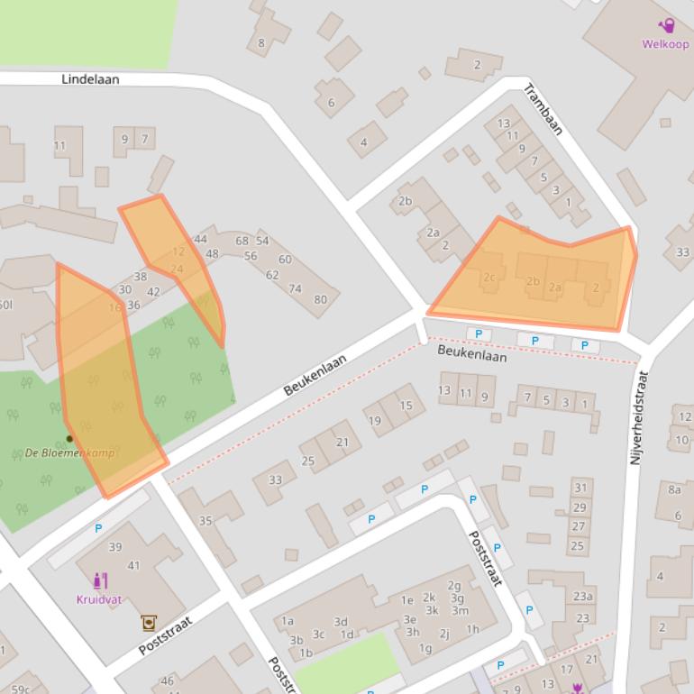 Kaart van postcodegebied 7213DE.