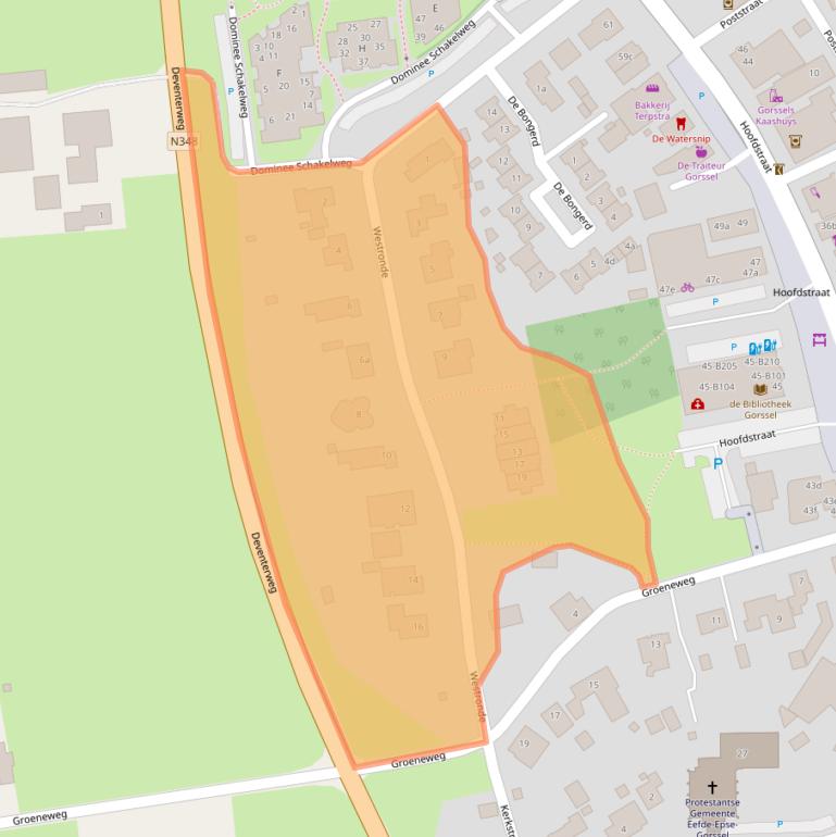 Kaart van postcodegebied 7213DK.