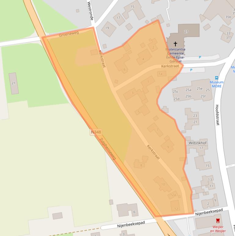 Kaart van postcodegebied 7213DR.