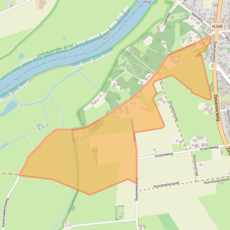 Kaart van postcodegebied 7213DW.