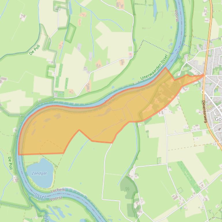 Kaart van postcodegebied 7213DX.