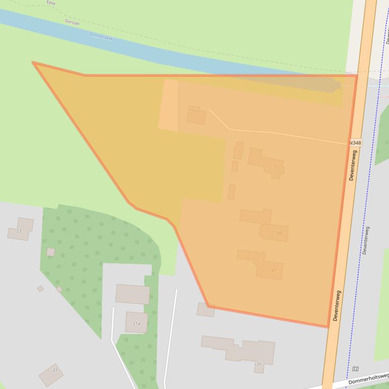 Kaart van postcodegebied 7213EE.