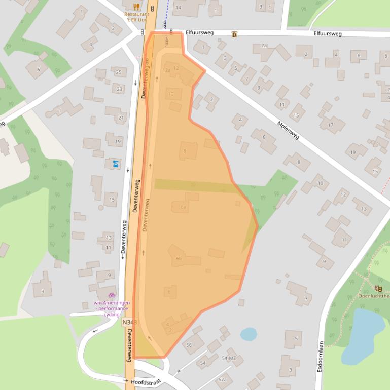 Kaart van postcodegebied 7213EG.