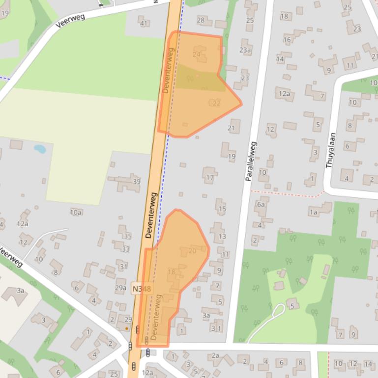 Kaart van postcodegebied 7213EH.