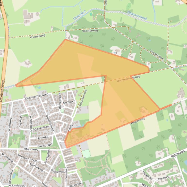 Kaart van postcodegebied 7213EL.