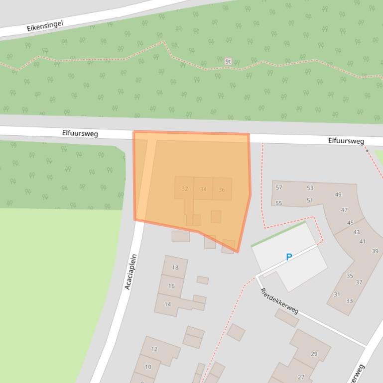 Kaart van postcodegebied 7213EP.