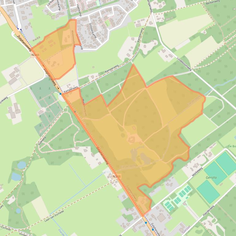 Kaart van postcodegebied 7213GD.