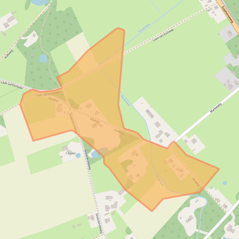 Kaart van postcodegebied 7213LG.