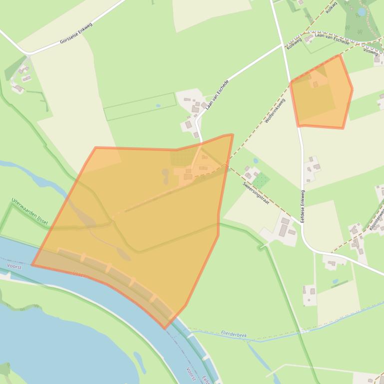 Kaart van postcodegebied 7213LJ.