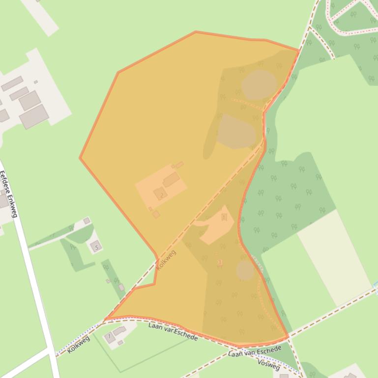 Kaart van postcodegebied 7213LL.