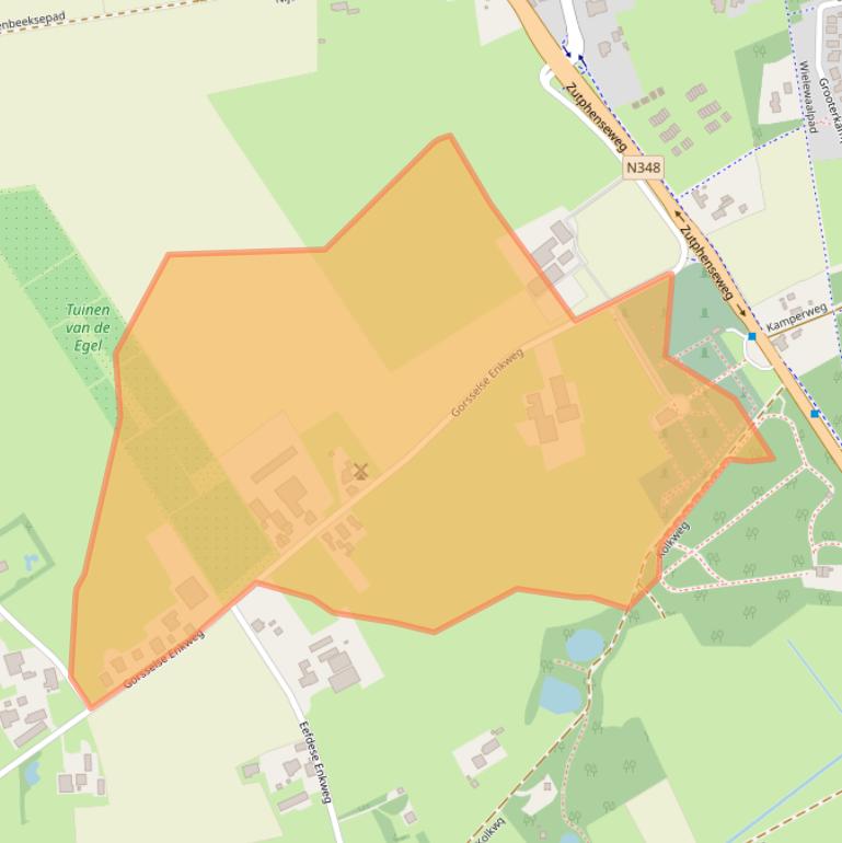 Kaart van postcodegebied 7213LM.