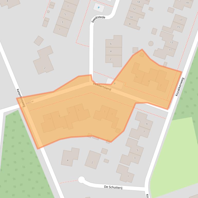 Kaart van postcodegebied 7213TB.
