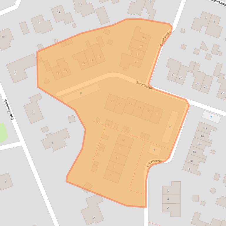 Kaart van postcodegebied 7213TC.