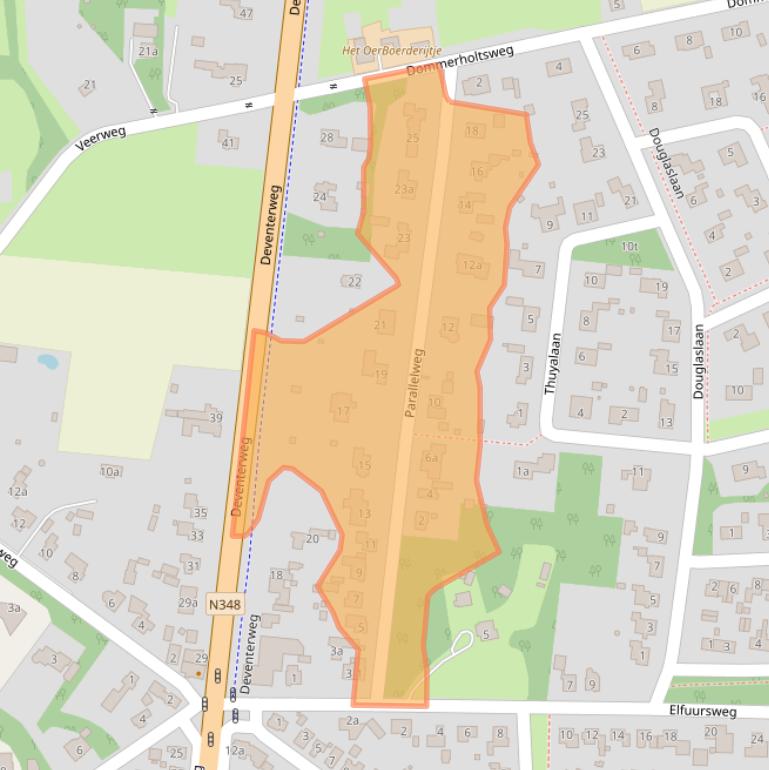 Kaart van postcodegebied 7213VT.